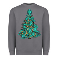 Storm christmas tree with gemstones Heavyweight Sweatshirt - MaliasSmallBusiness
