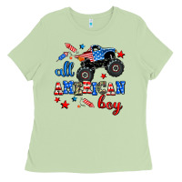 Matcha all american boy  monsterr truck Ladies Tee - AdoDesignShop