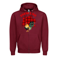 Burgundy Farm Life Zipper Hoodie - Bettercallsaul