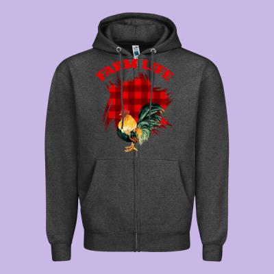 Farm Life Zipper Hoodie Designed By Bettercallsaul