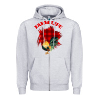 Heather Grey Farm Life Zipper Hoodie - Bettercallsaul