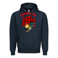 Navy Farm Life Zipper Hoodie - Bettercallsaul