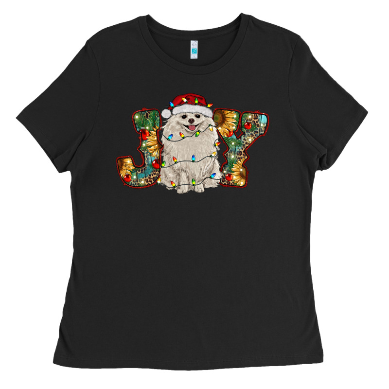 Pomeranian Christmas Joy Ladies Tee by RanaPortraitStore | Teevron