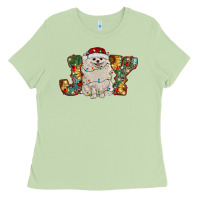 Matcha pomeranian christmas joy Ladies Tee - RanaPortraitStore
