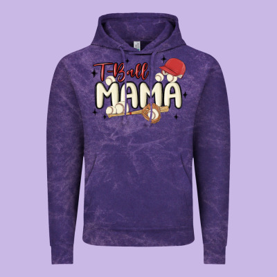 T Ball Mama Baseball Vintage Hoodie Designed By Maliassmallbusiness