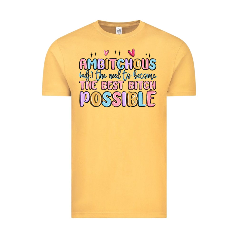 Ambitchous (adj.) The Need To Become The Best Bitc Vintage Tee by MaliasSmallBusiness | Teevron