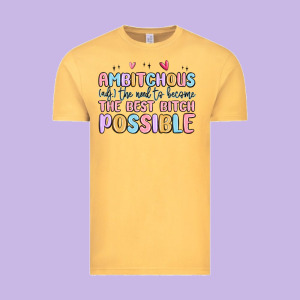 Ambitchous (adj.) The Need To Become The Best Bitc Vintage Tee Designed By Maliassmallbusiness