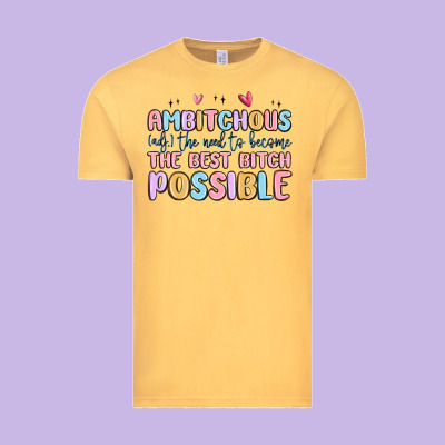 Ambitchous (adj.) The Need To Become The Best Bitc Vintage Tee Designed By Maliassmallbusiness