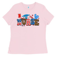 Bubblegum Pink usa nurse Ladies Tee - AdoDesignShop