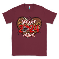 Burgundy senior 2024 mom football Classic Tee - MaliasSmallBusiness