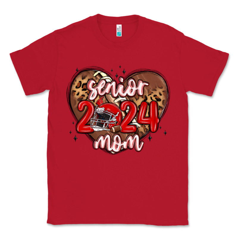 Senior 2024 Mom Football Classic Tee by MaliasSmallBusiness | Teevron