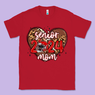 Senior 2024 Mom Football Classic Tee Designed By Maliassmallbusiness