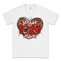 White senior 2024 mom football Classic Tee - MaliasSmallBusiness