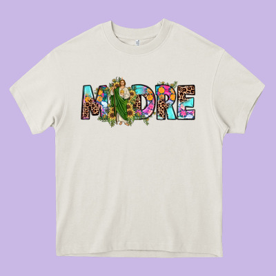 San Judas Madre Sunflower Heavy Core Tee Designed By Jahusdesignshop