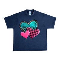 Navy valentine's day hearts Urban Heavy Tee - AdoDesignShop