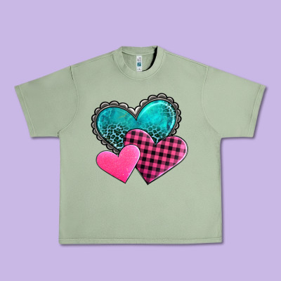 Valentine's Day Hearts Urban Heavy Tee Designed By Adodesignshop