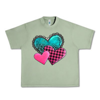 Oil Green valentine's day hearts Urban Heavy Tee - AdoDesignShop