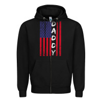 Black Daddy American Flag Zipper Hoodie - Bettercallsaul