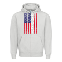 Dove Grey Daddy American Flag Zipper Hoodie - Bettercallsaul