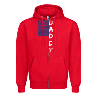 Red Daddy American Flag Zipper Hoodie - Bettercallsaul