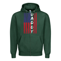 Sports Green Daddy American Flag Zipper Hoodie - Bettercallsaul