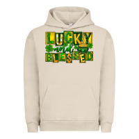 Pigment French Oak St Patricks Day Lucky And Blessed Urban Hoodie - FaDigitalArtStudio