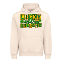 Sandshell St Patricks Day Lucky And Blessed Urban Hoodie - FaDigitalArtStudio