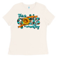 Bone this is gods country sunflower Ladies Tee - AdoDesignShop