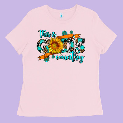This Is Gods Country Sunflower Ladies Tee Designed By Adodesignshop