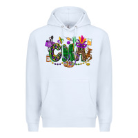 White cma mardi gras cowgirl Premium Hoodie - CowGirlArtShop
