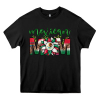 Black mexican flag sunflower mom leopard Heavy Core Tee - JahusDesignShop