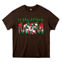 Chocolate Brown mexican flag sunflower mom leopard Heavy Core Tee - JahusDesignShop