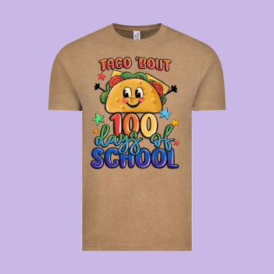 Taco Bout 100 Days Of School Vintage Tee Designed By Maliassmallbusiness