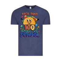 Vintage Denim taco bout 100 days of school Vintage Tee - MaliasSmallBusiness