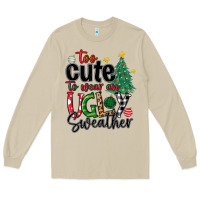 Mushroom too cute to wear ugly  christmas Long Sleeve Tee - MaliasSmallBusiness