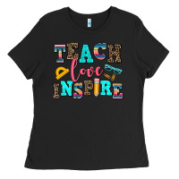 Black teach love inspire Ladies Tee - AdoDesignShop