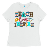 White teach love inspire Ladies Tee - AdoDesignShop