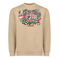Mushroom coffee teach repeat teacher Heavyweight Sweatshirt - NancyCooperArtShop
