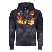Cloud Black it's a softball kinda day Vintage Hoodie - MaliasSmallBusiness