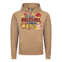 Vintage Coffee it's a softball kinda day Vintage Hoodie - MaliasSmallBusiness