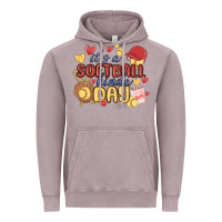 Vintage Zinc it's a softball kinda day Vintage Hoodie - MaliasSmallBusiness
