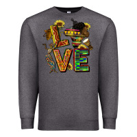Charcoal Heather love juneteenth africa Premium Sweatshirt - CowGirlArtShop