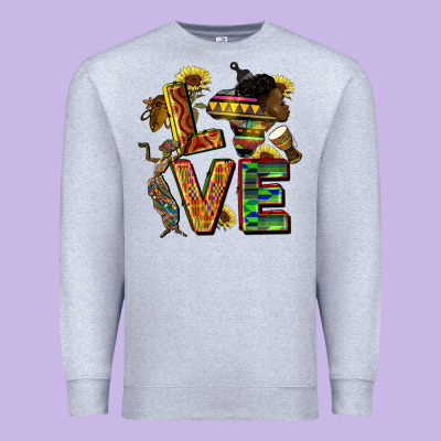 Love Juneteenth Africa Premium Sweatshirt Designed By Cowgirlartshop