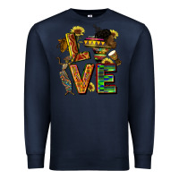 Navy love juneteenth africa Premium Sweatshirt - CowGirlArtShop