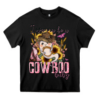 Black i wanna be a cowboo baby halloween Heavy Core Tee - AdoDesignShop