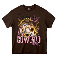 Chocolate Brown i wanna be a cowboo baby halloween Heavy Core Tee - AdoDesignShop