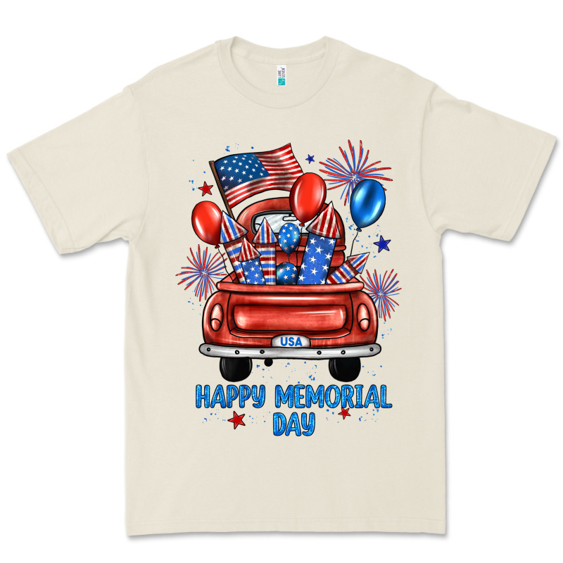 Happy Memorial Day Farm Truck Premium Tee by JahusDesignShop | Teevron