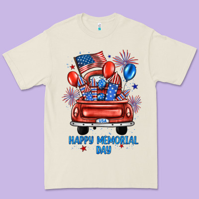 Happy Memorial Day Farm Truck Premium Tee Designed By Jahusdesignshop