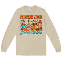 Mushroom pumpkin spice jesus christ Long Sleeve Tee - MaliasSmallBusiness