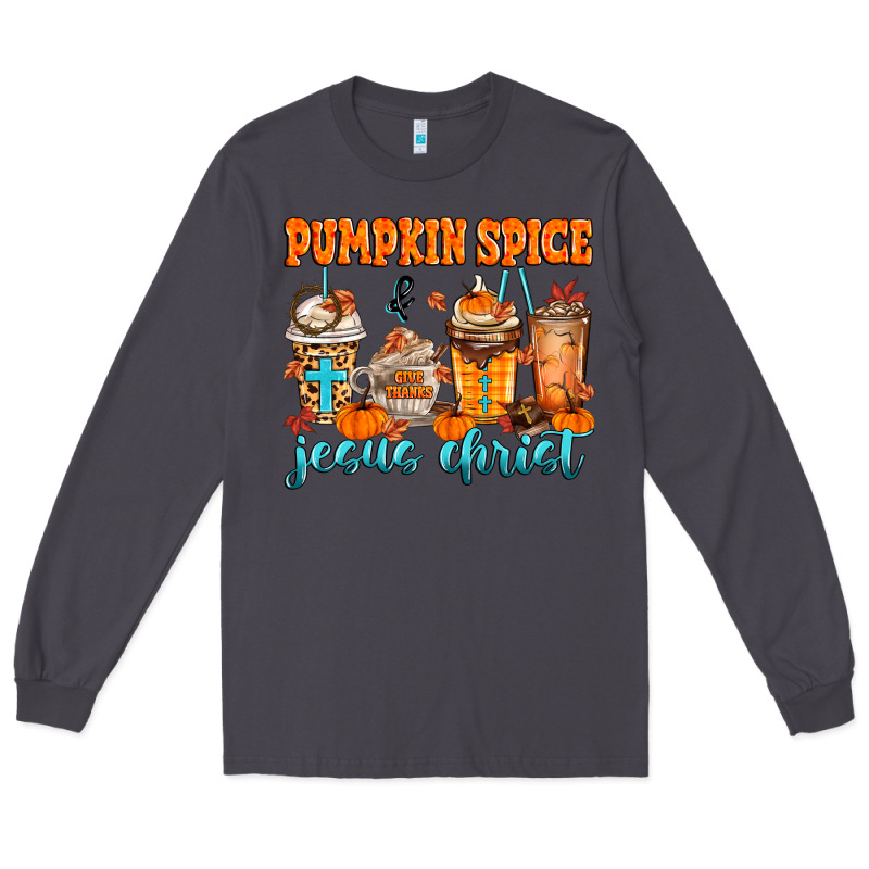 Pumpkin Spice Jesus Christ Long Sleeve Tee by MaliasSmallBusiness | Teevron